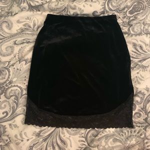 XS velvet urban outfitters mini skirt